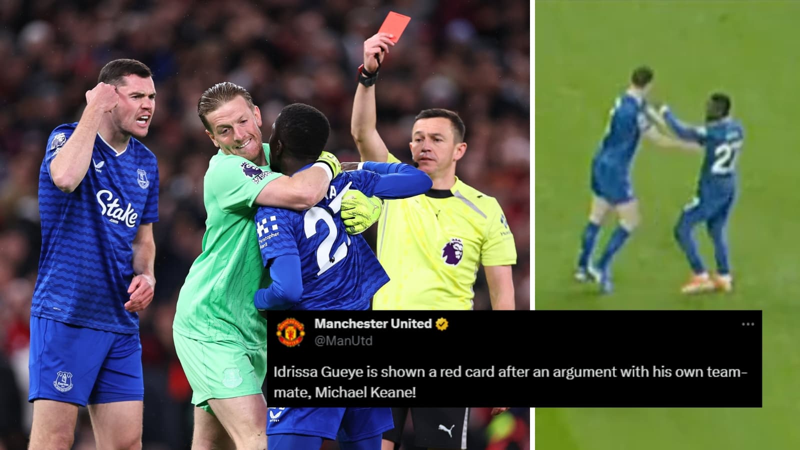 WATCH: Premier League player sent off for hitting his own teammate