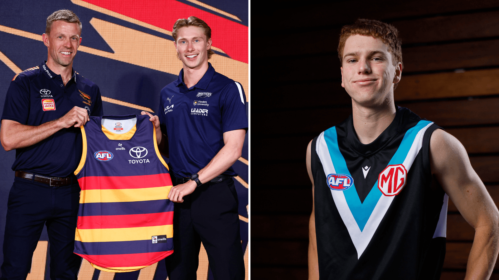 LISTEN | “Absolutely surreal”: Adelaide draftee Sid Draper and Port Adelaide selection Joe Berry